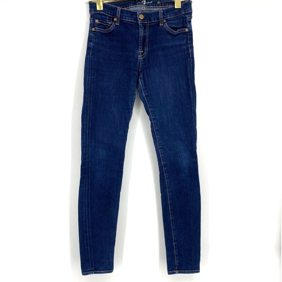 7 For All Mankind Denim - 7 For All Mankind Jeans Womens Skinny Dark Wash Jeans Size 27